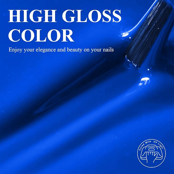 Esmalte de uñas gel azul eléctrico 0.34 oz miniatura 2