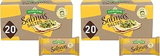 Sanissimo Salmas Salted, 40 packs of 3 Crackers, Oven Baked Corn Crackers, Gluten Free, Non GMO, Kosher Certified
