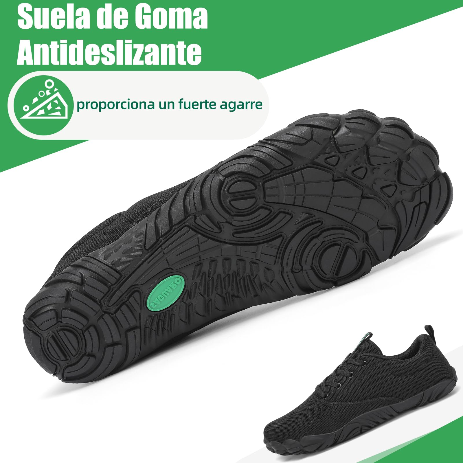 SAGUARO Unisex Zapatos Barefoot Antideslizante y Ligeras Zapatillas de Trail Running, Talla 36-48