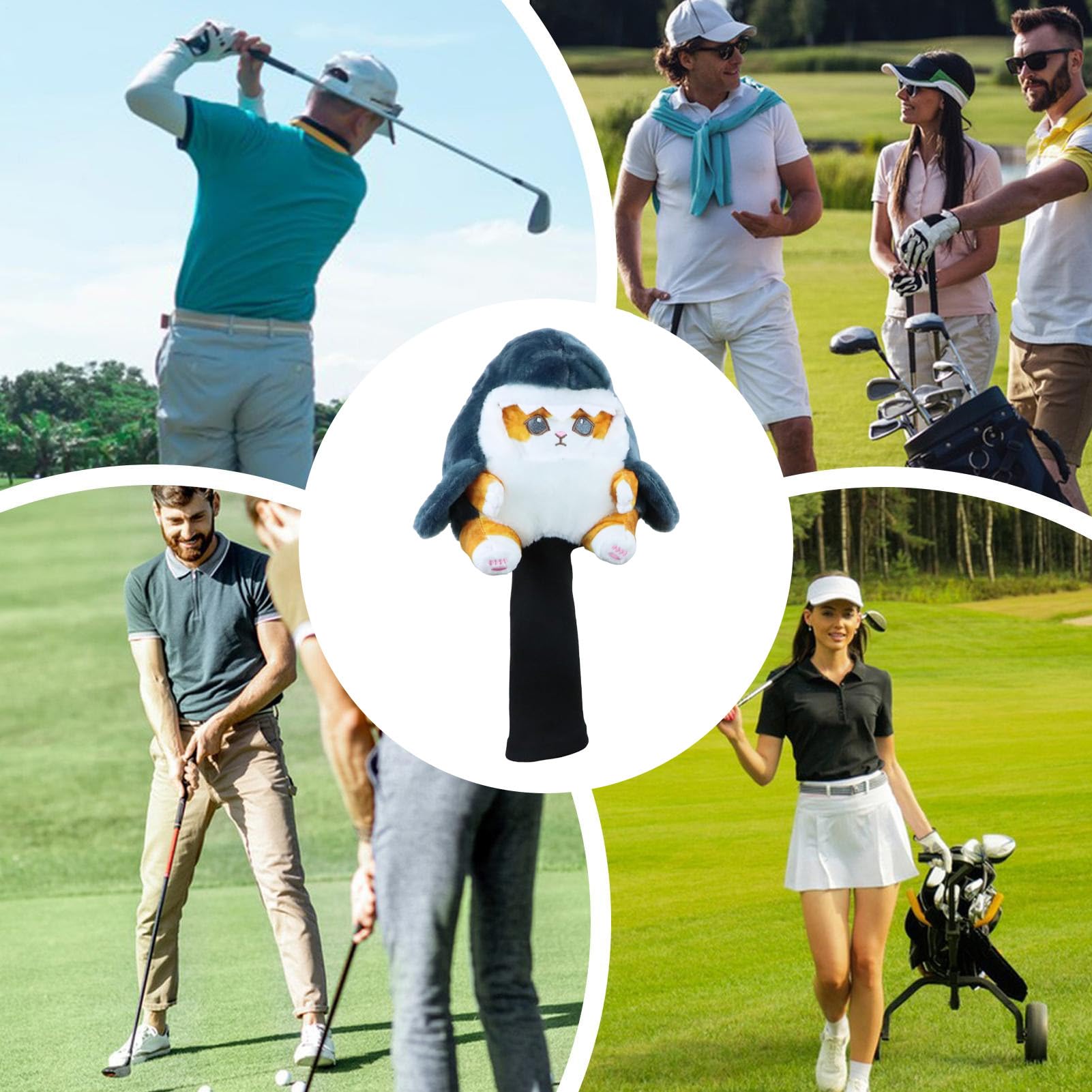 Pokrowce na kije golfowe - Decorazione Natalizia Con Gambe Lunghe - pokrowce na głowy Fairway, do hybrydowych drewnianych klubów i akcesoriów Fairway dla kochających kobiet