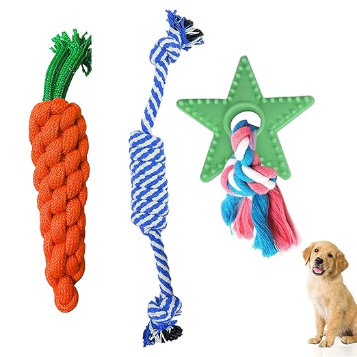 Buy emily pets Rubber Dog Chew Bone Toy, Puppy/Dog Teething Toy, Cotton