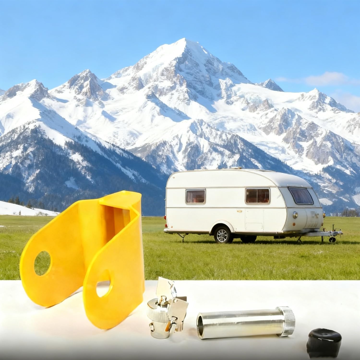 Antirrobo de Disco para Remolque con Llave, Cerradura de Seguridad para Cubierta de Trailers, Duradero y Fácil de Instalar para Uso en Vehículos
