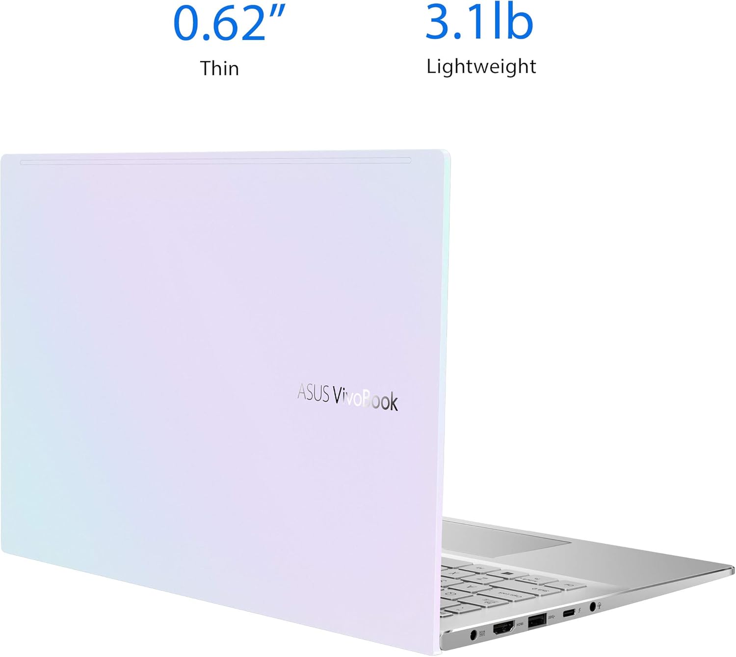 Up To 50% OFF ASUS VivoBook S13 Thin and Light Laptop, 13.3” FHD Display, Intel Core i5-1135G7 CPU, 8GB LPDDR4X RAM, 512GB PCIe SSD, Windows 10 Home, Fingerprint Reader, Dreamy White, S333EA-DH51-WH