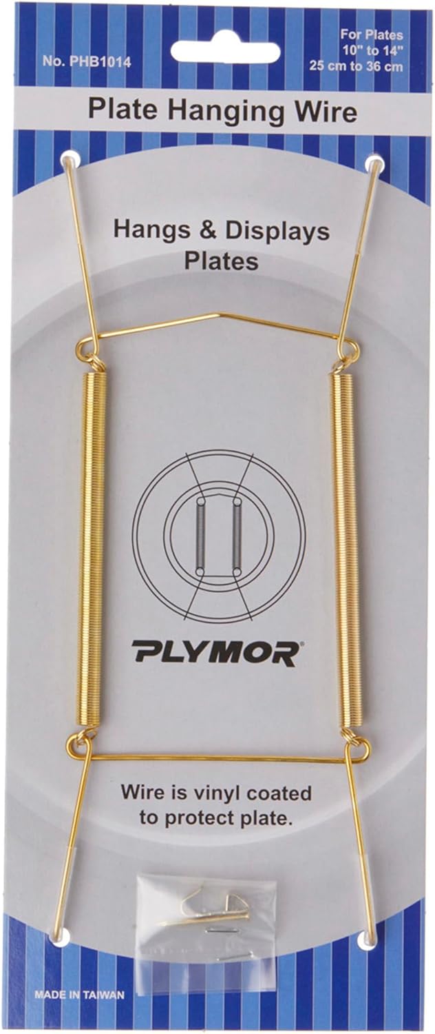 Plymor Gold Plate Hanger for 10-14 inch Plates (Pack of 6)