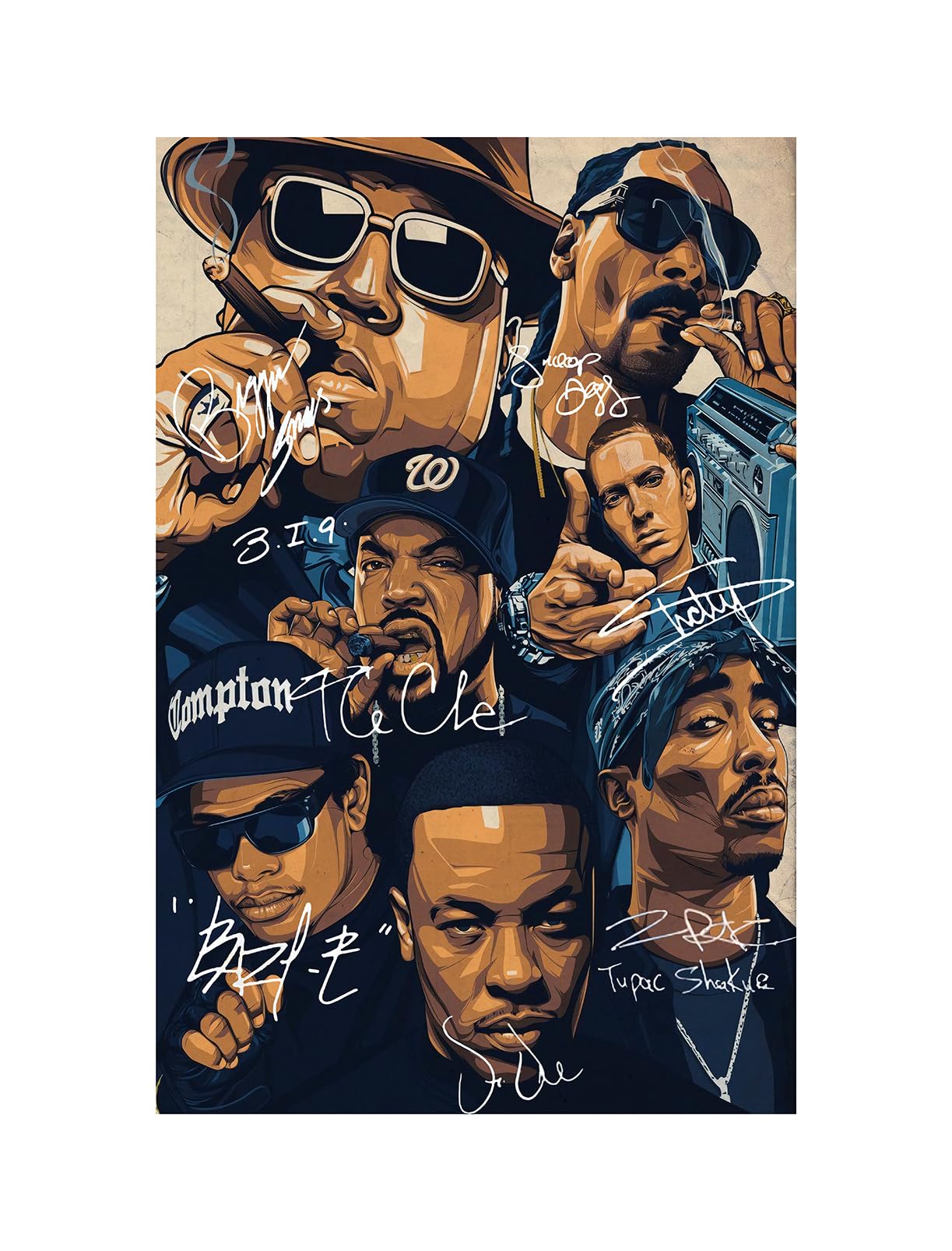 Snoop Dogg Eminem Rapper Music Poster Wall Art Print 11x17inch