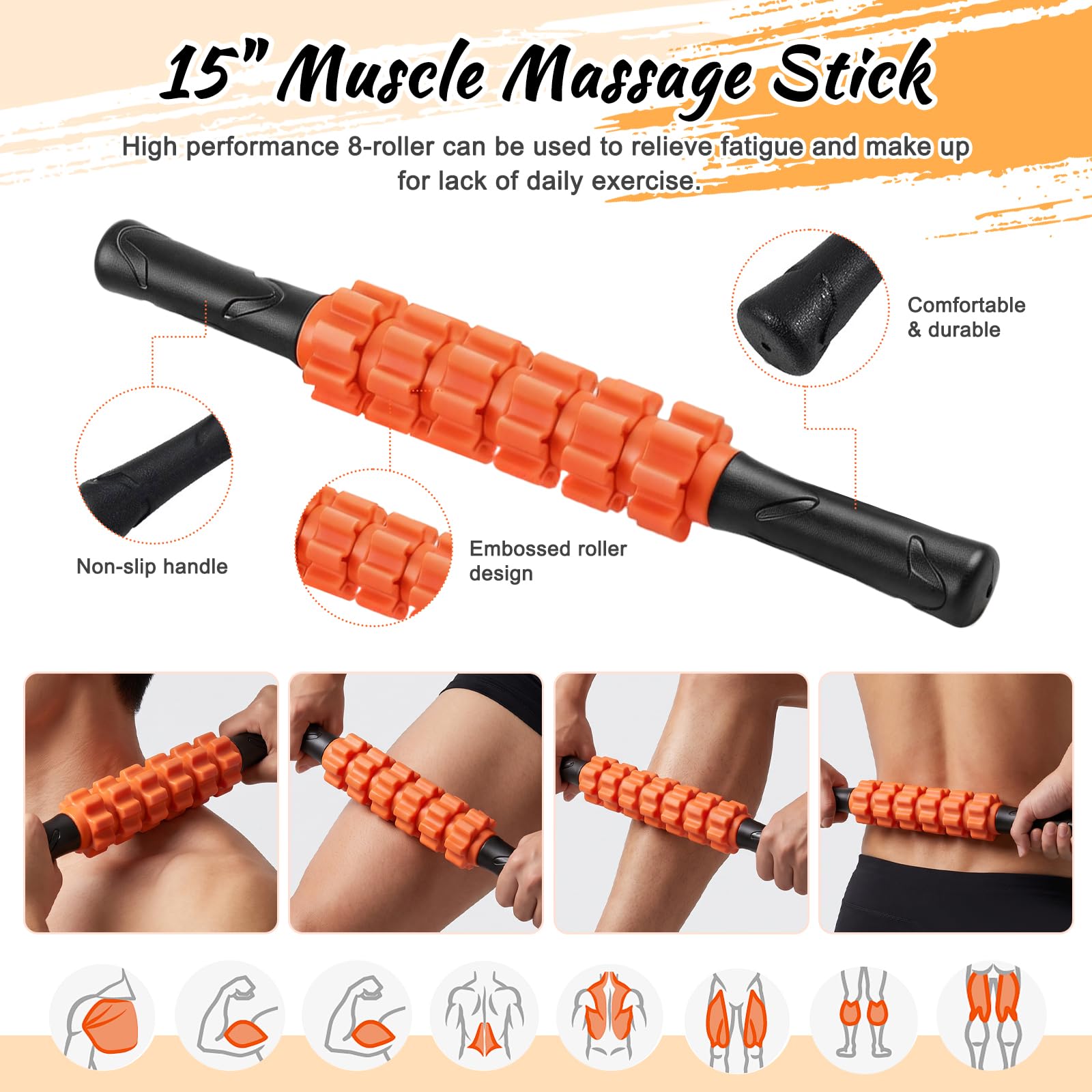 Amazon.com: Aucuu 6 in 1 Foam Roller Set Includes Hollow Core