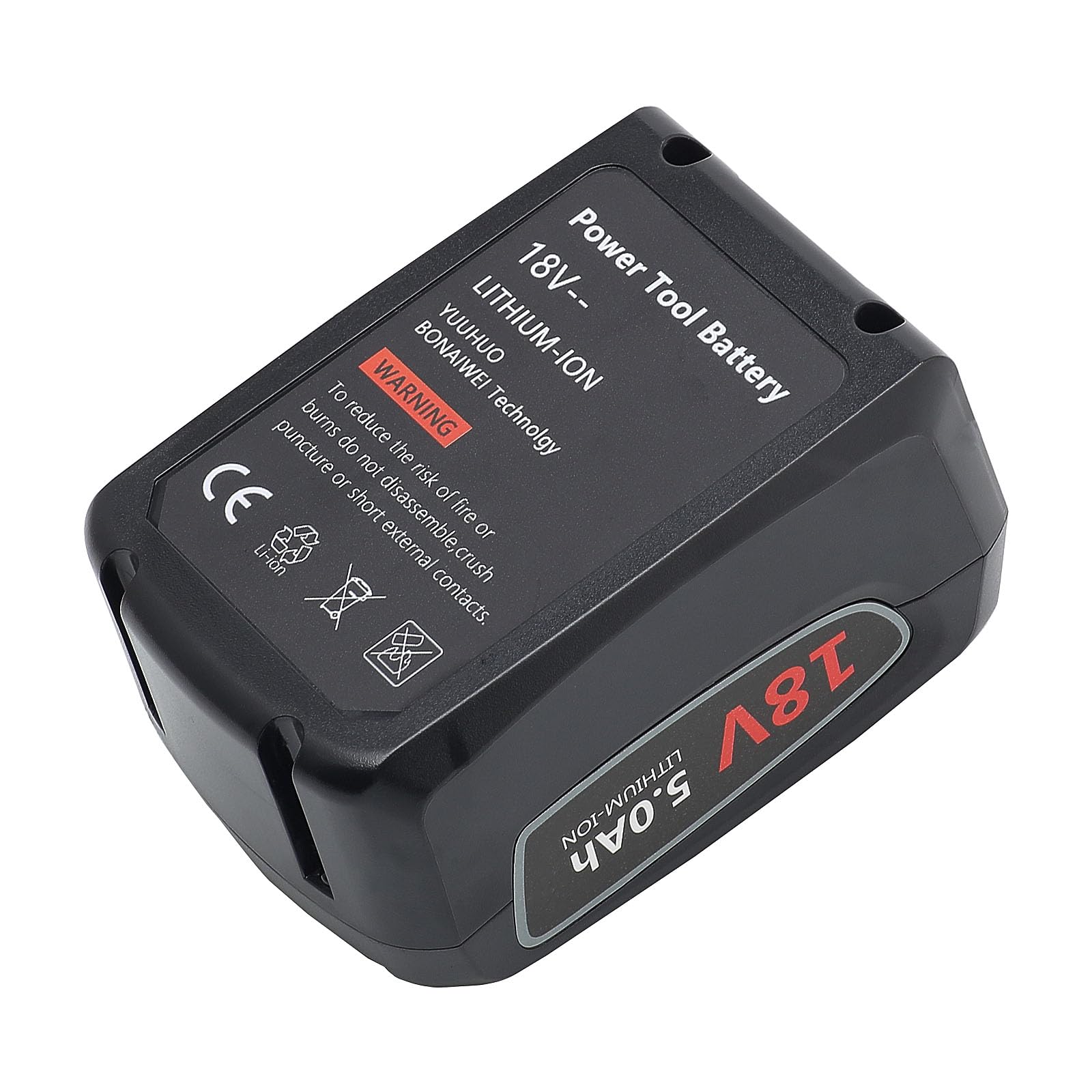 Batteria di Ricambio 18V 5.0Ah per Bosch PBA PSB PSR, per utensili Green 18V Casa & Giardino & 18V System AL1880CV AL1810CV AL18815CV AL1830CV (Non per la serie Bosch Unlimited)