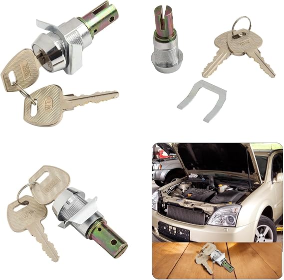 Copper Core Drawer Latch in Zinc Alloy, Heavy Duty Tool Box Lock with Chrome Finish, Flat Key Mechanism for Auto Repair Cabinet and Vending Machine Security(WT1202)
