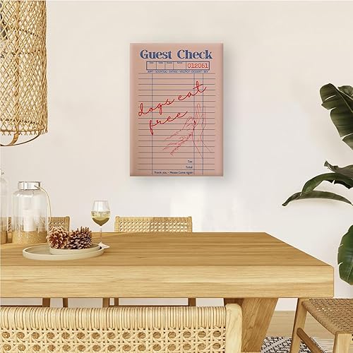 Miniatura 4 de Pósteres retro de cuadros de invitados divertidos que comen los perros sin cheques, lienzo de pared para los amantes de los perros y mamá,