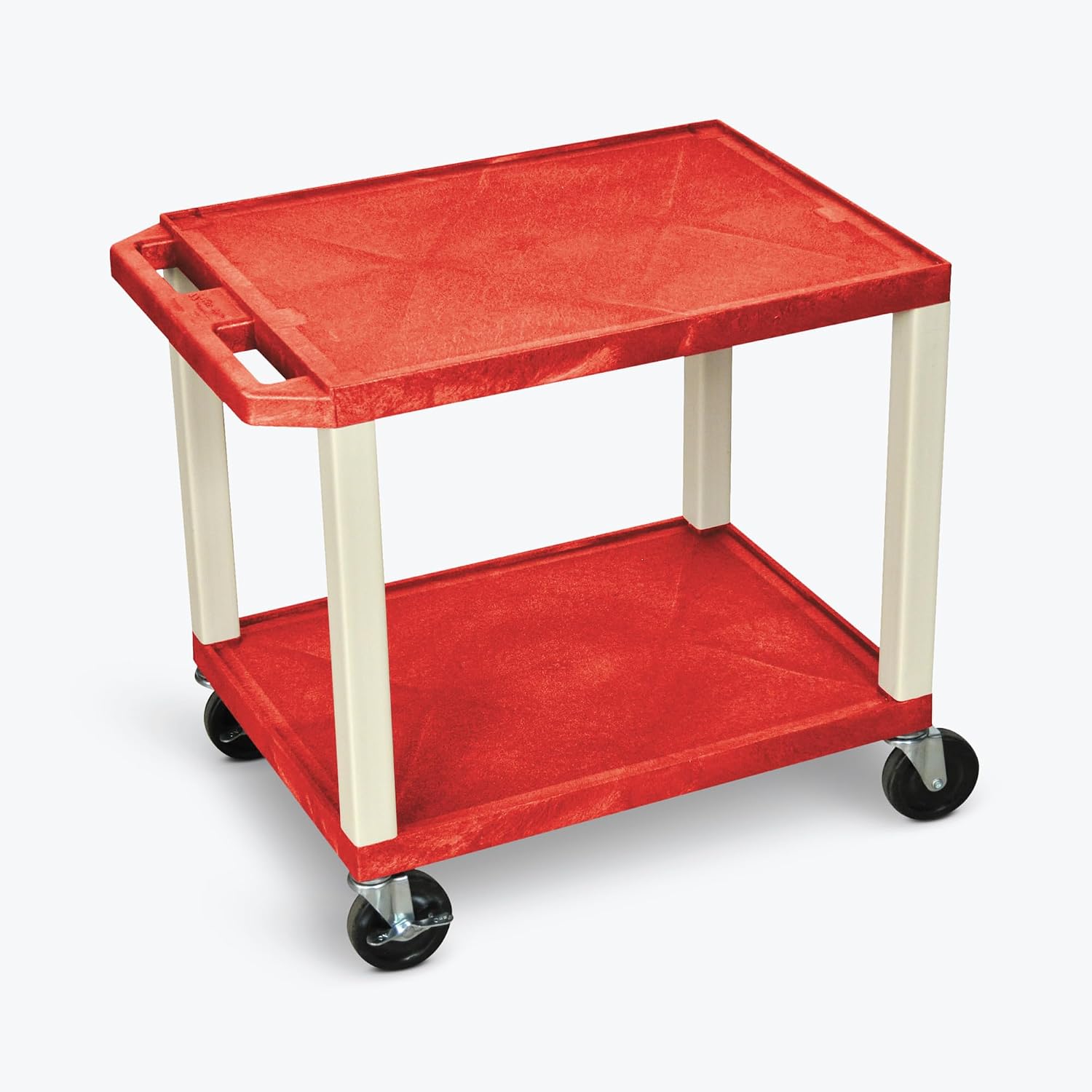 FSE 373-WT26R 26"H AV Cart - Two Shelves - Putty Legs