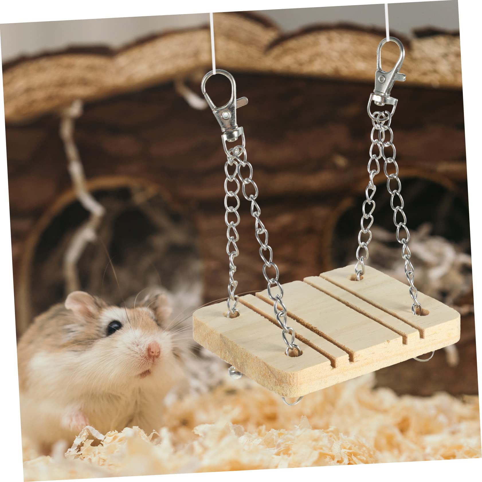 1satz Hamster Kauspielzeug Set Für Kleine Tiere Multifunktionale Rutsche Schaukel Und Nager-Spielzeug Zahnpflege Für Hamster Kaninchen Und Meerschweinchenpapierverpackung