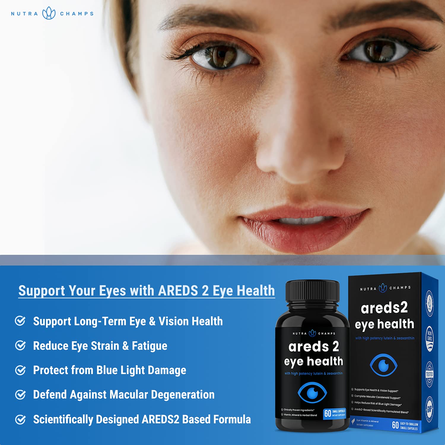 Buy Eye Vitamins with Lutein and Zeaxanthin AREDS 2 Formula for
