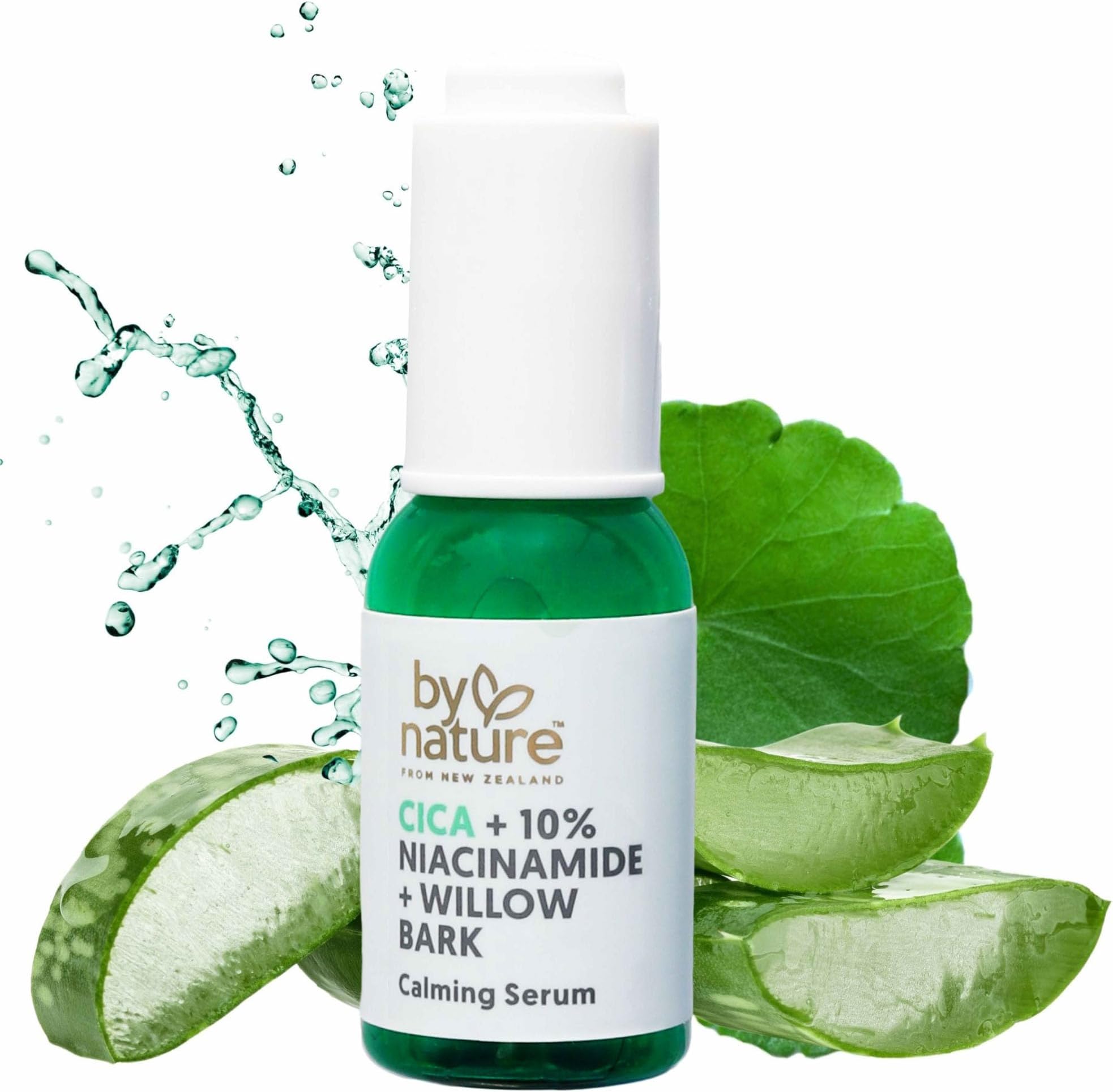 Calming Face Serum - Cica+10% Niacinamide+Willow Bark - Purifying Facial Serum with Cica Plant Extract & Texture Enhancing Niacinamide - Skincare from New Zealand - 1 fl. Oz