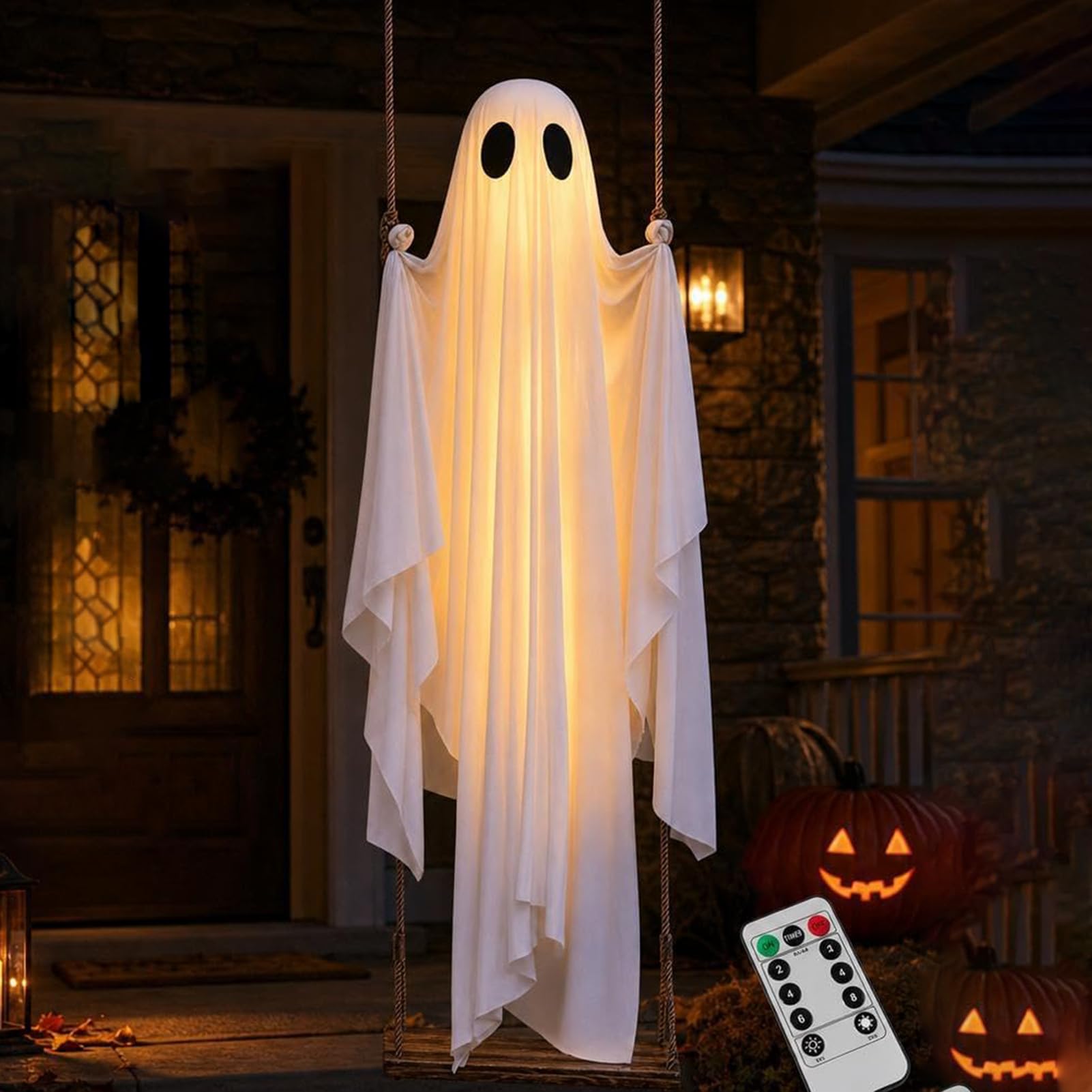 Swinging Ghost, Ghost Swing Halloween Decorations Outdoor