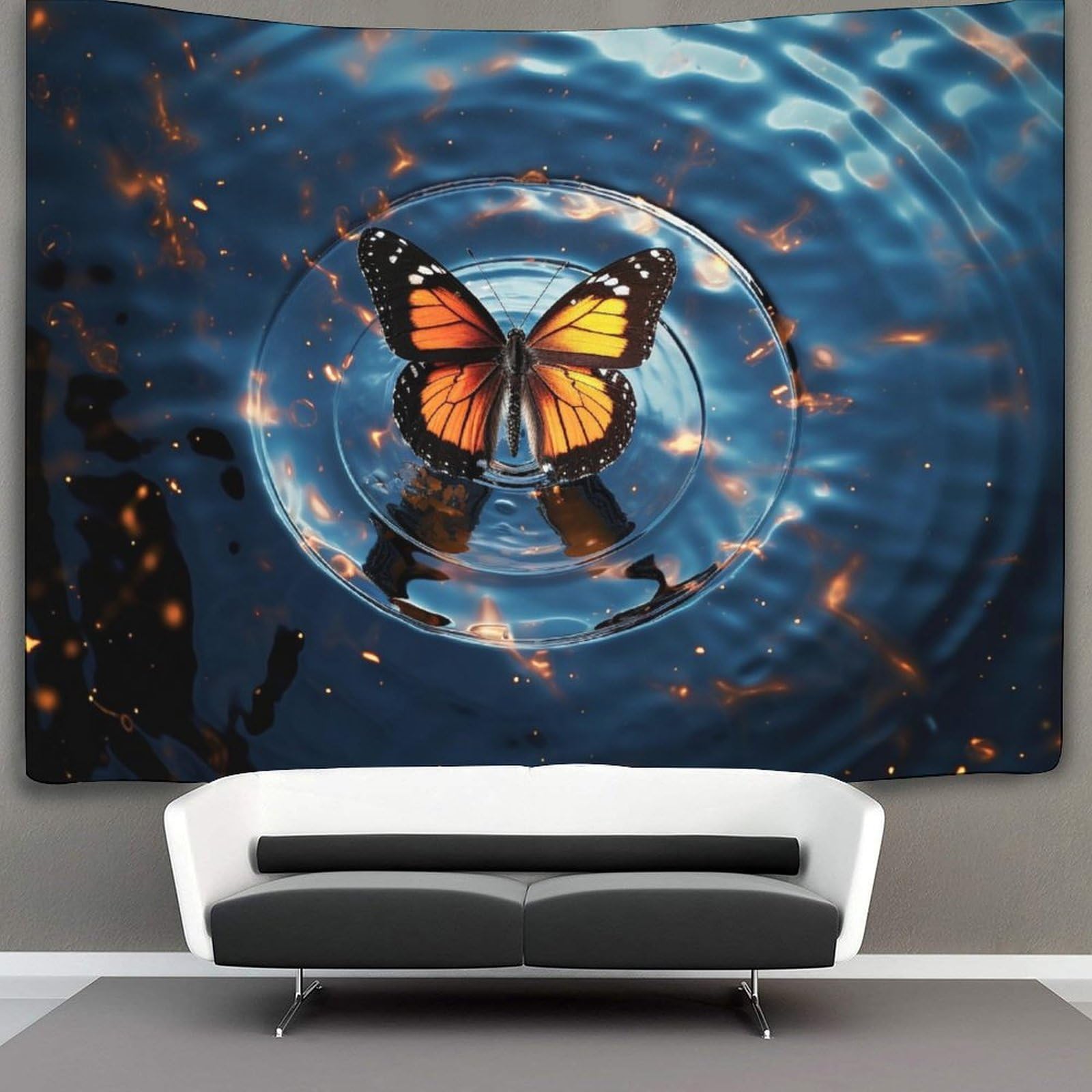 kaiyun Butterfly Tapestry Wall Hanging, for Bedroom Decor Birthday Party Celebration Or Garden Backdrop 70cmx100cm