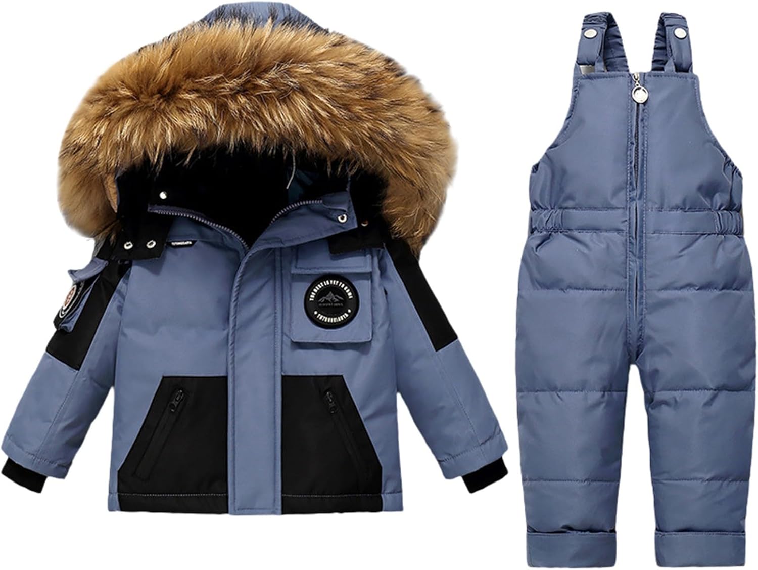Boys and Toddlers' Snow Suits Ski Suit for Kids Snowsuit 2 Piece Zip up Outerwear Girls Winter Jacket and Snow Pants