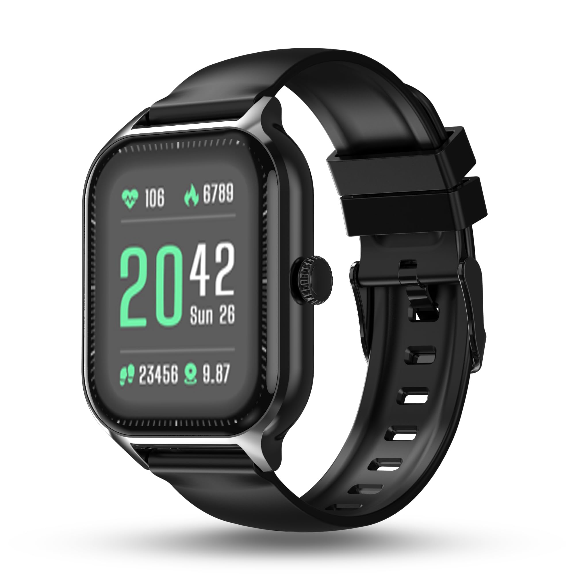 Pebble Elevate 1.99" (5.05 cm) infinite Display, BT Calling, Health Suite, Multi Sports Mode, Step Pedometer, Multiple Watch Faces, AI Voice Assistance.