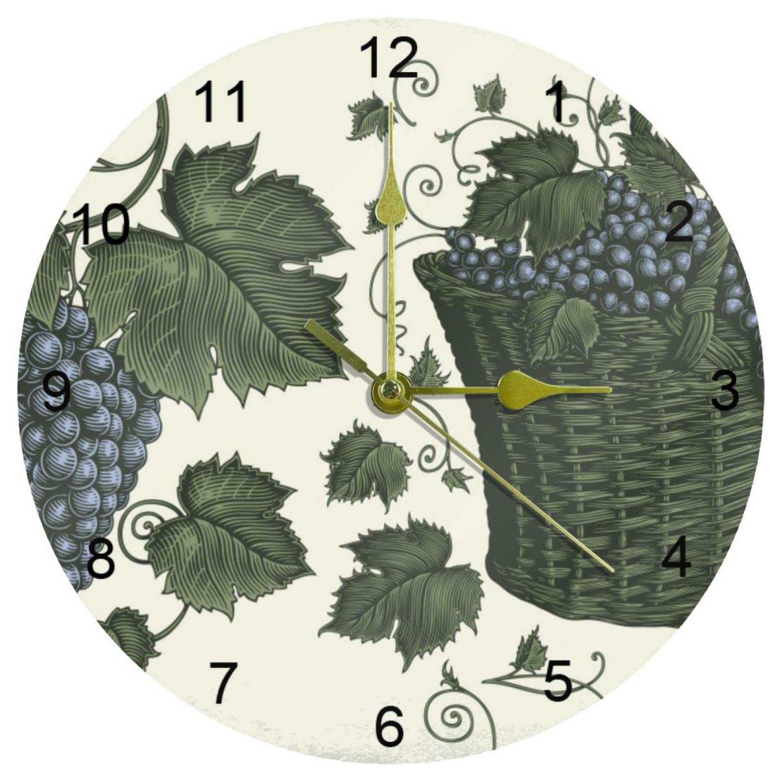 Horloge murale facile à lire de 25 cm ronde et silencieuse contre le bruit
