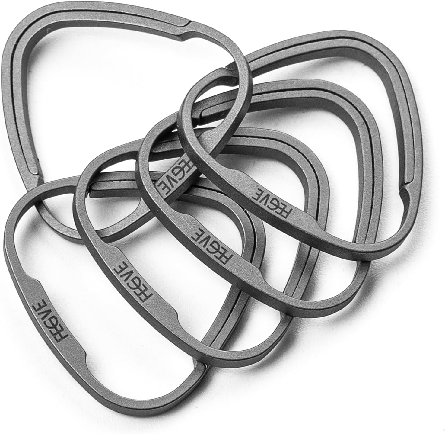 TISUR Triangle Titanium Key Rings, Small Split Keyring for Car Key Chain/Keychain/Carabiner/Dog Tags