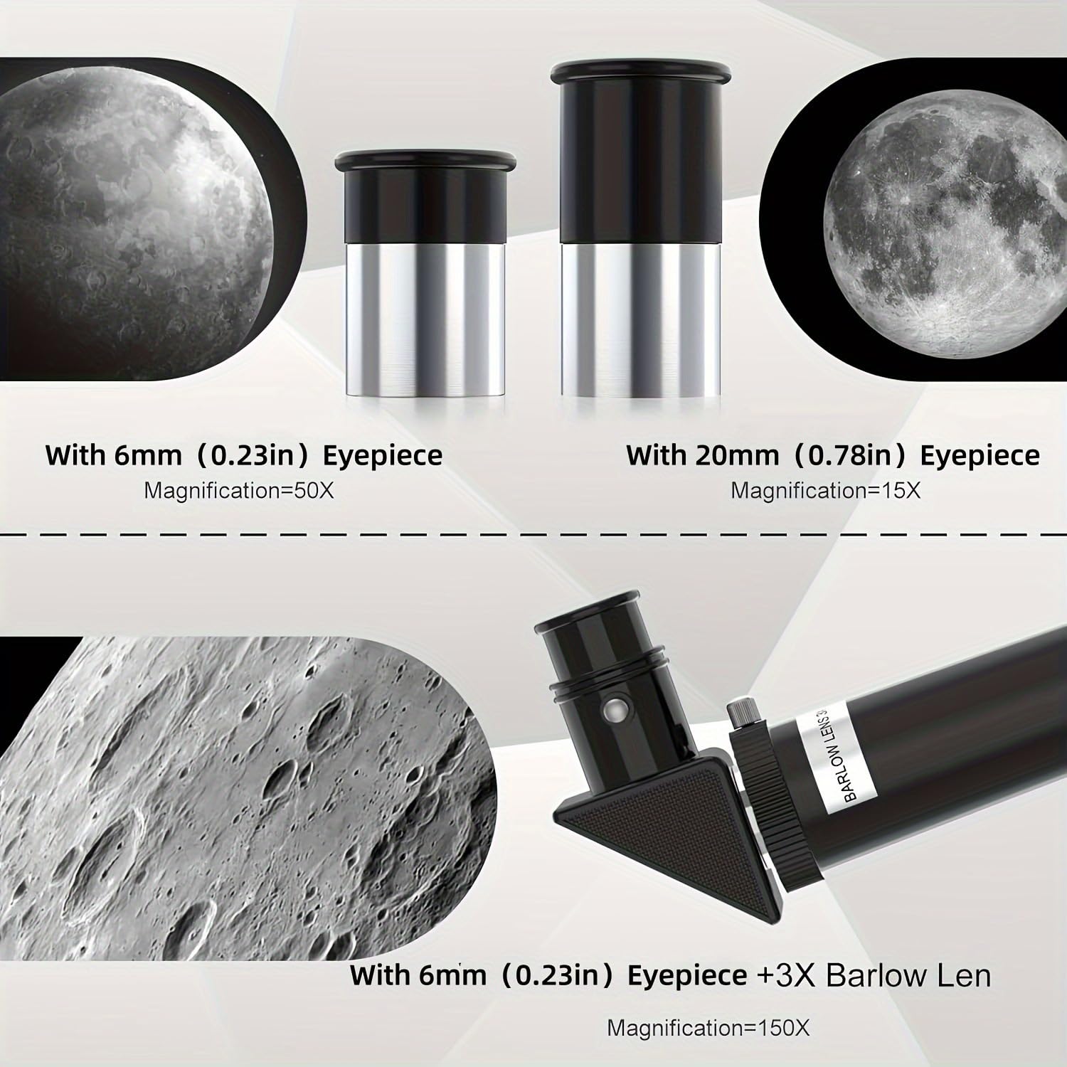 Teleskop dla dzieci, dorosłych i początkujących, 70 mm Aperture (otwór), teleskop astronomiczny z powiększeniem 15X-150x, statyw (regulacja wysokości 41-117 cm) i adapter do smartfona wraz z