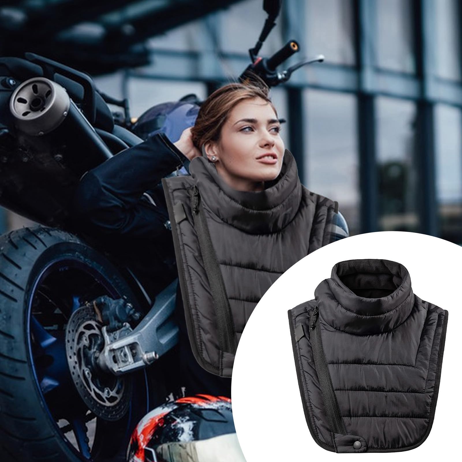 Generico Scaldacollo per moto invernale, scaldacollo per ciclismo | Scaldacollo moto impermeabile da donna - Sciarpa da ciclismo antivento e resistente al freddo