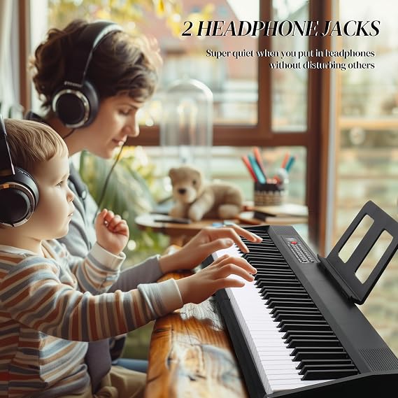 Ktaxon Foldable Piano Keyboard 88 Key Electronic Keyboard Piano (Black)