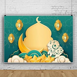 Photo Backgrounds For Photography Gold Vintage Lantern Star Goat Eid Ramadan Festivals Banner Photo Backdrop Photo Studio3...
