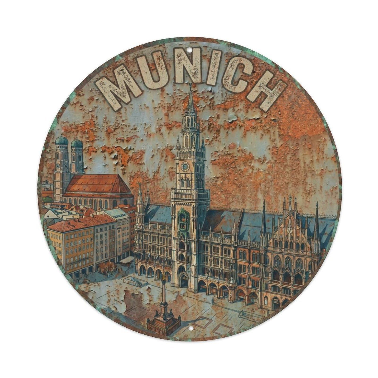 Galvaxio Style Retro Travel Germany Munich 1 Metal Tin Sign