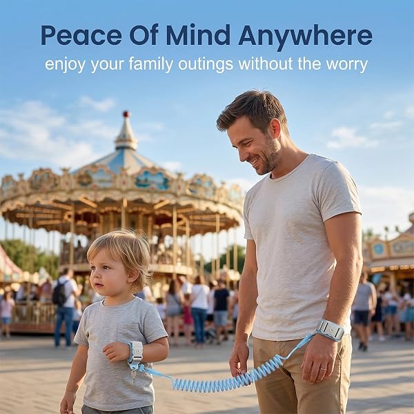 NiceNaiils 2M Anti-perdu Enfant Barcelet, Ceinture Poignet Sécurisée et Réglable,Laisse Enfant pour Voyage Supermarché Exploration Helper - 2