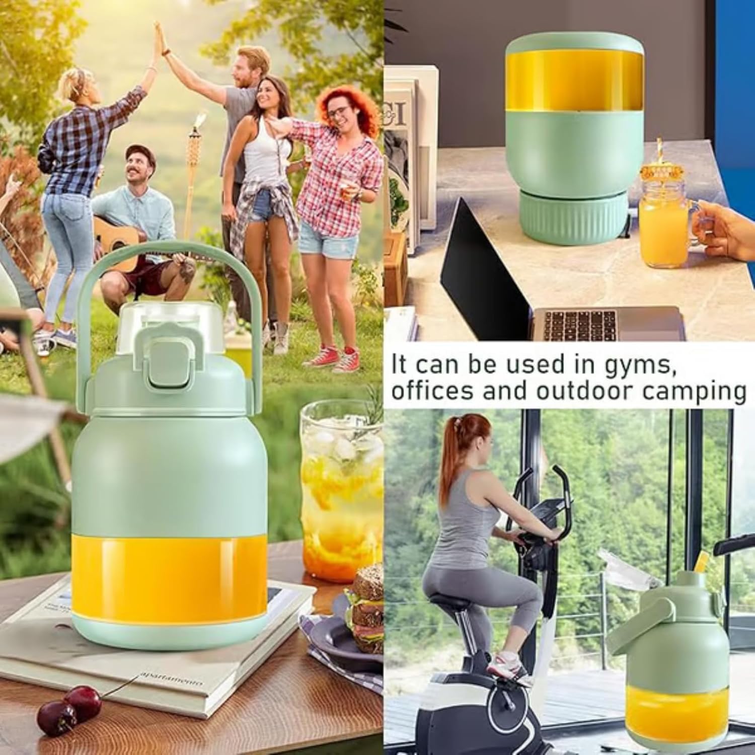 Frullatore Portatile Senza Fili,500ml Mini Mixer per Smoothies Bicchiere di Miscelazione USB con 10 Lame,Frullatore Frullati L’Ufficio E La Palestra,Viaggi(3Pcs)