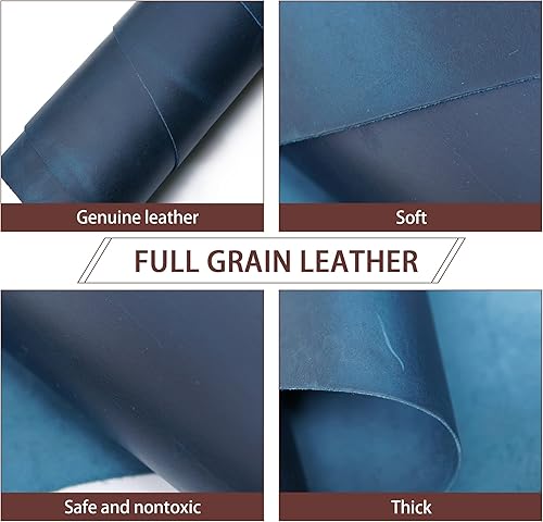 Miniatura 5 de Jeereal Hoja de cuero de gamuza impermeable de 0.079-0.087 in de grosor con acabado de gamuza de piel de vaca, manualidades, costura, hobby, taller,