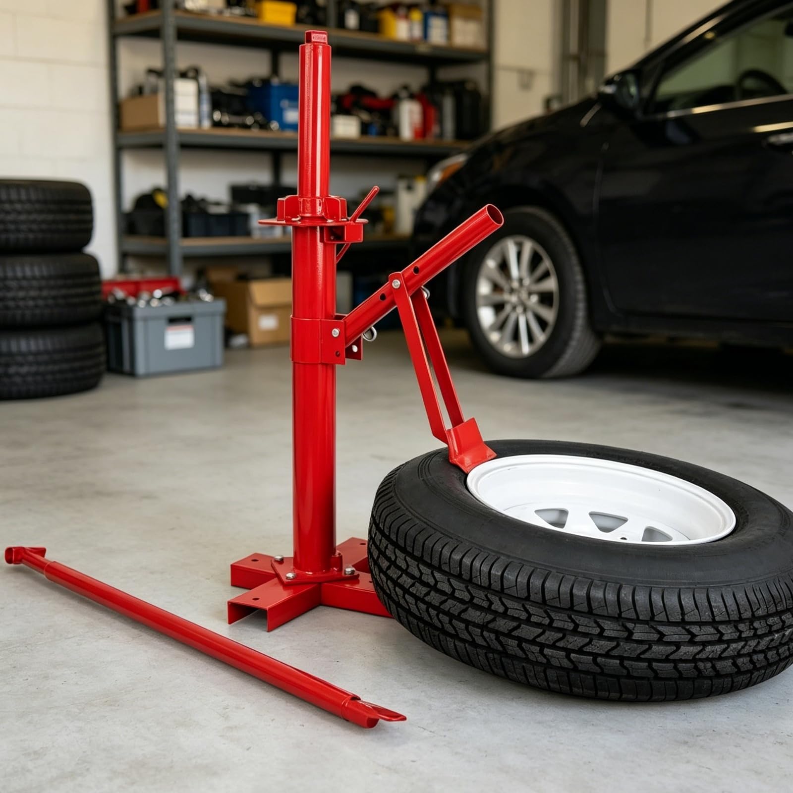harayaa Dispositivo per Sostituzione Pneumatici con Leva di 94 Altezza Macchina Cm Adatto per Uso Professionale E Hobbistico in Officina