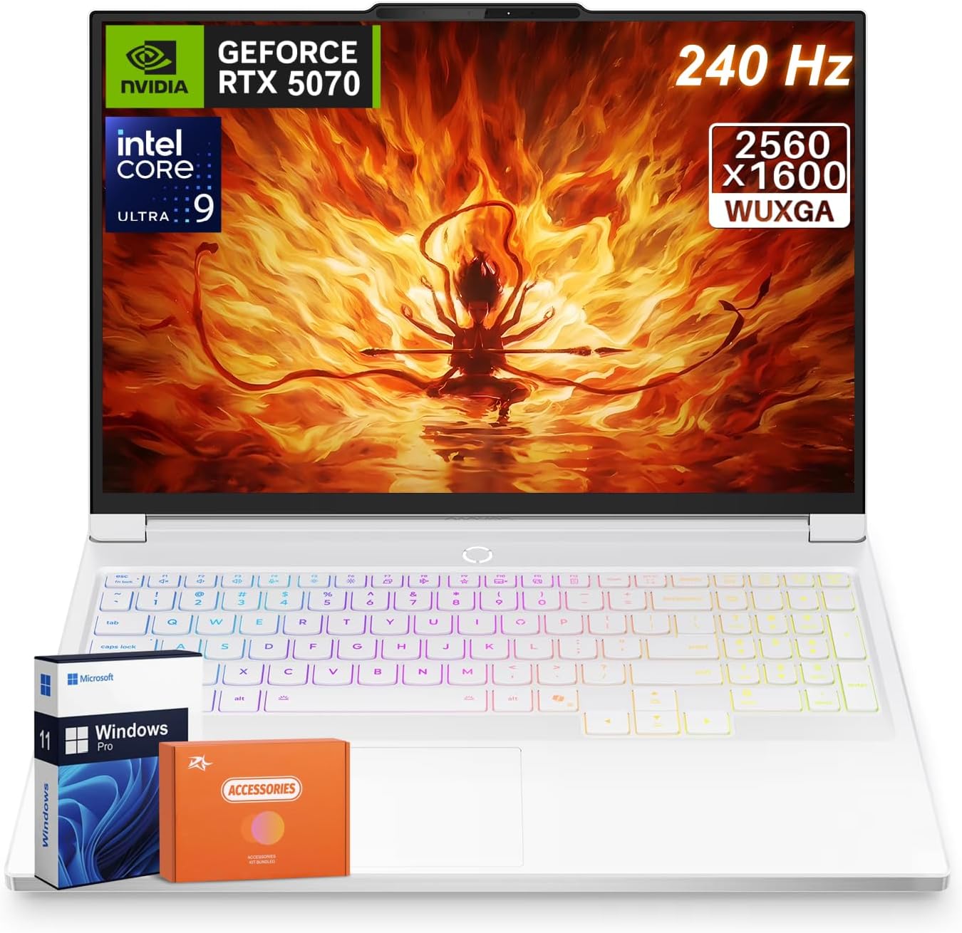 Lenovo Legion 7i Gaming Laptop, NVIDIA GeForce RTX 5070, Intel Core Ultra 9 275HX, 16" 240Hz 2.5K OLED Display, 64 GB DDR5, 1 TB SSD, Wi-Fi 7, RGB Keyboard, Windows 11 Pro, Accessory Kit