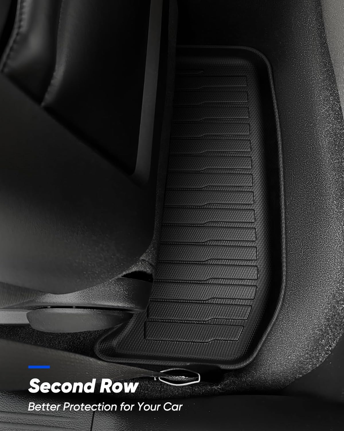 Car Floor Mats for Dodge Challenger RWD 2011-2023 Cargo Liner, 1st & 2nd Row Full Set Car Liners,Anti-Slip for Challenger Accessories 2012 2013 2014 2015 2016 2017 2018 2019 2020 2021 2022 4PCS Black - Image 4