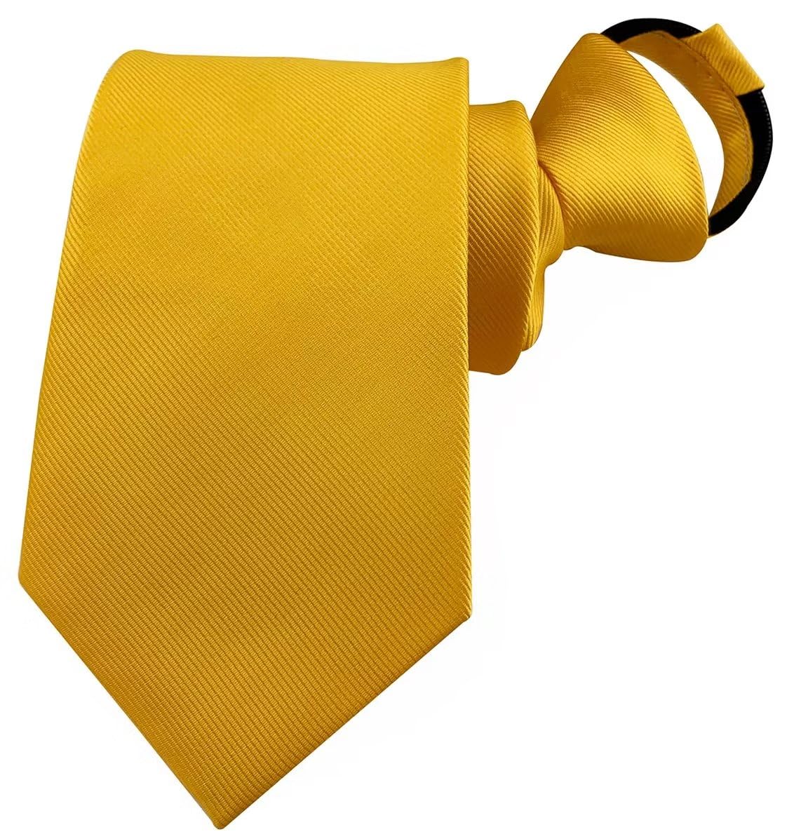 Secdtie Men's Boys Skinny Pretied Solid Color Zipper Ties Easier Wedding Groom Neckties