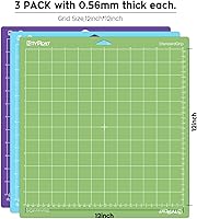 Vista 24 de HTVRONT Alfombrilla de corte de agarre estándar, paquete de 6 alfombrillas de corte de 12 x 12 pulgadas, compatibles con Cricut Maker 3/Maker
