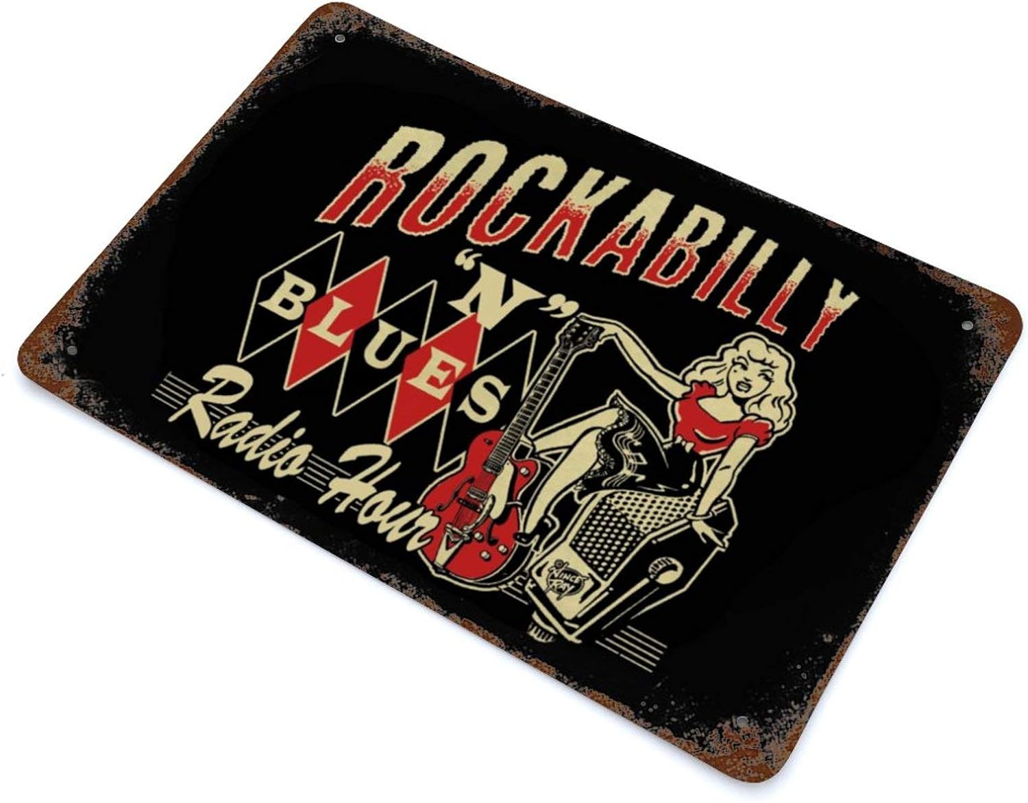 Amazon Co Jp ブリキ看板 Rockabilly ロカビリー メタルプレート インテリア サインプレート 壁飾り 金属ポスター 装飾鉄絵 ホール壁アート 壁掛けプレート サインボード おしゃれ カフェ アンティーク バー装飾 レトロ雑貨 ヴィンテージ風 ウォールアート ホーム