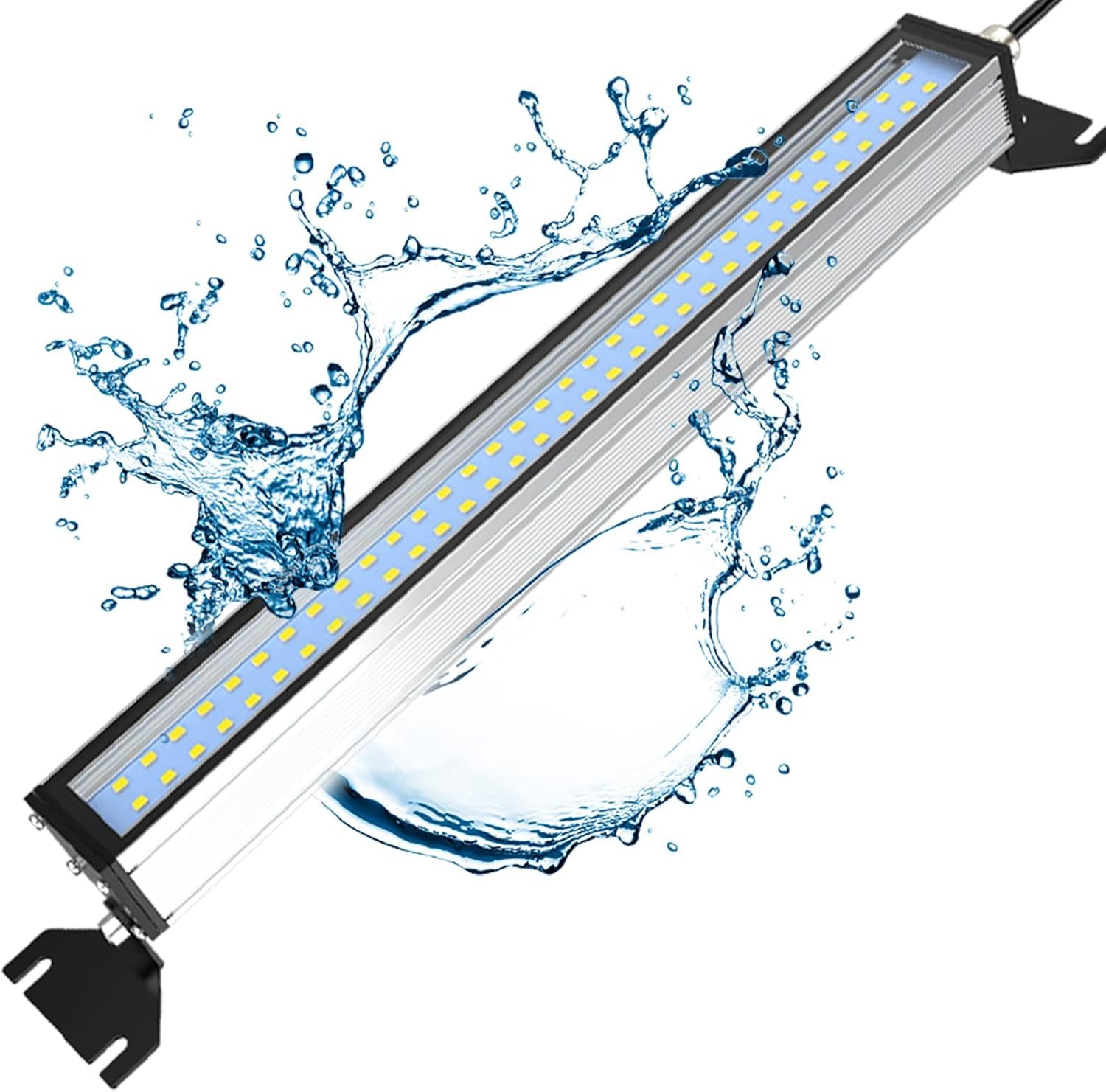Luz de trabajo LED, tubo de iluminación IP67 a prueba de explosiones para máquina CNC, taller mecánico y techo de garaje, 18 W, 24-36 V, 570 mm de longitud