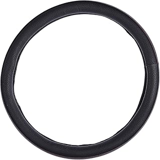 Other Car Steering Wheel Cover, Leather Non,Slip Protector For Most Cars , Black With Red Lines