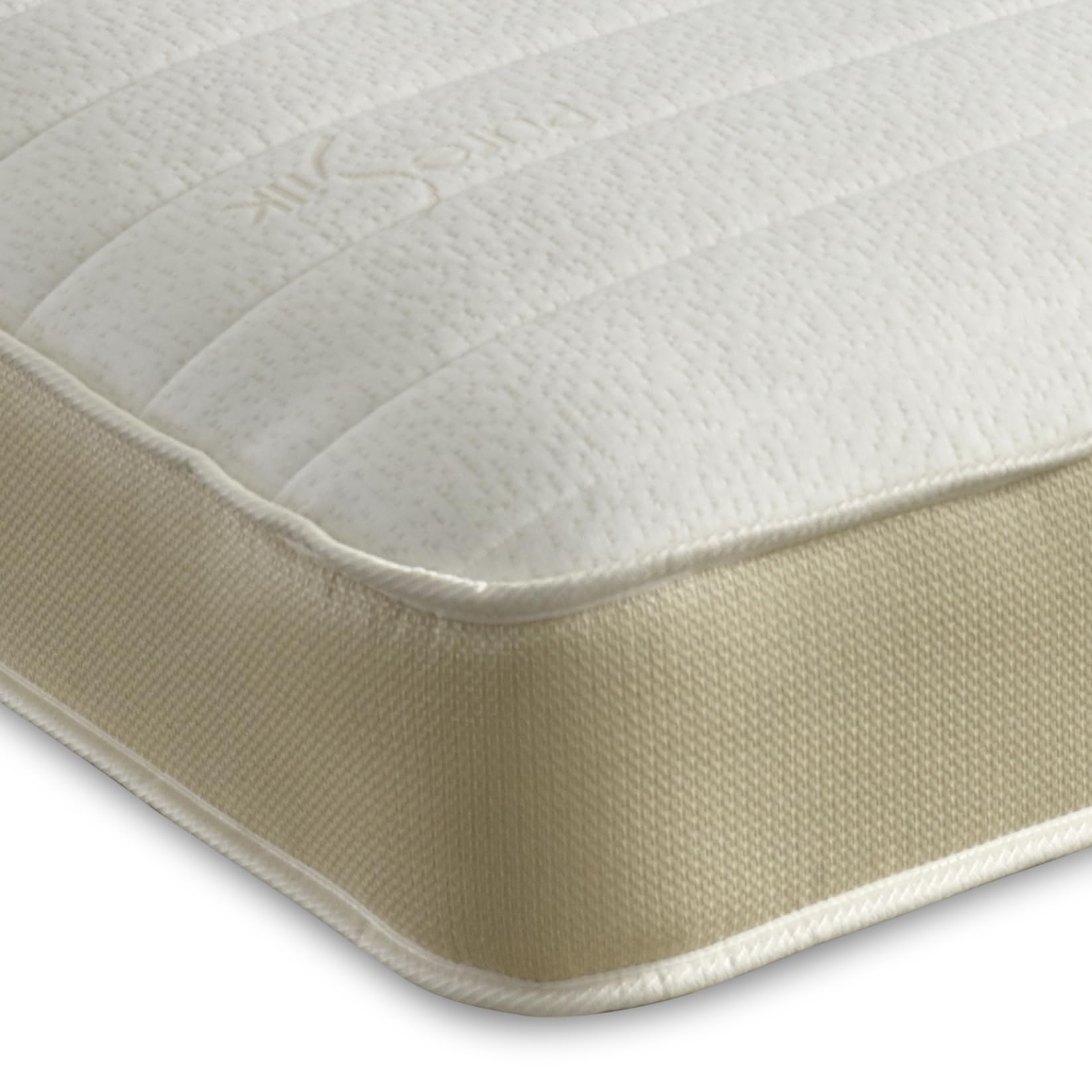 eXtreme comfort ltd Golden Serenity Silk Hybrid Memory Foam & Pinna-Coil Bonnell Innerspring Memory Foam Mattress Plush Feel, White, 18cms Deep, 3ft Single