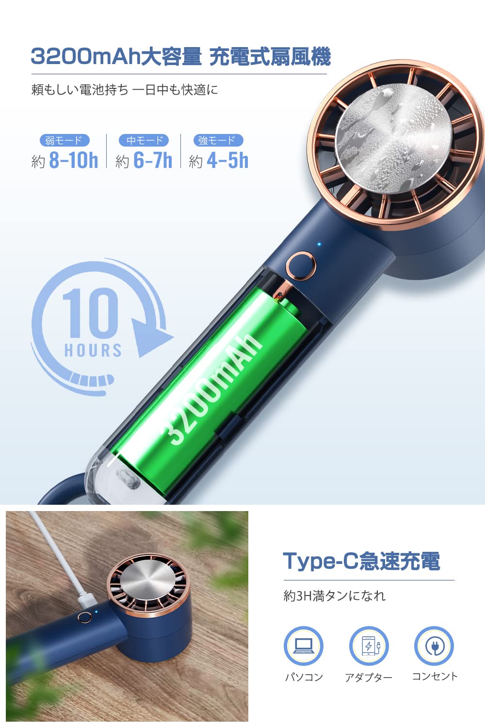 【Zoro】X4ADEXPro用ファンスタンド USB Type-C仕様 Amazon | 携帯扇風機 ハンディファン 冷却プレート付き 手持ち