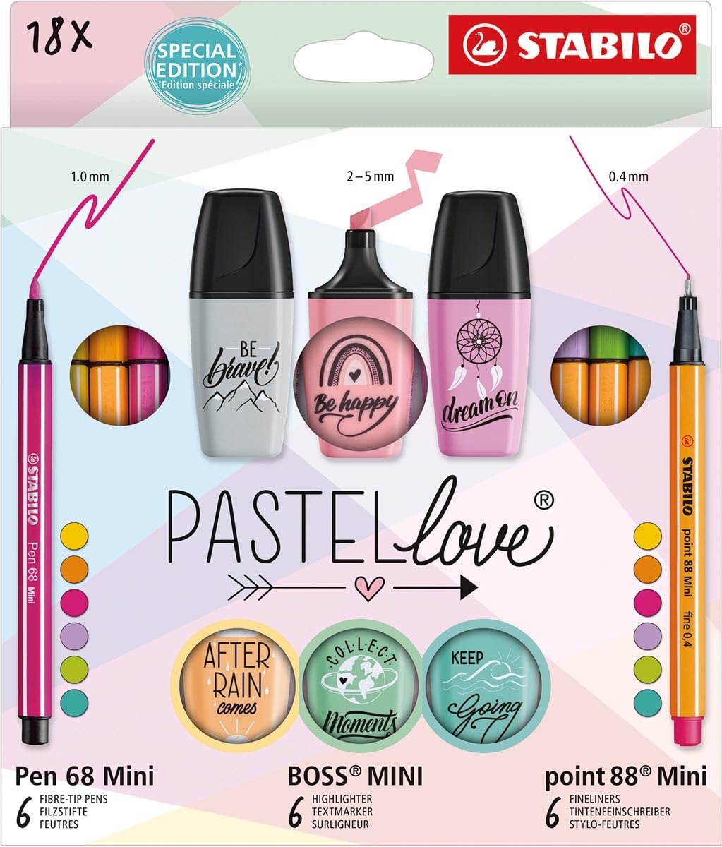 Pastellove Set, 18er Koffer 5 Stück