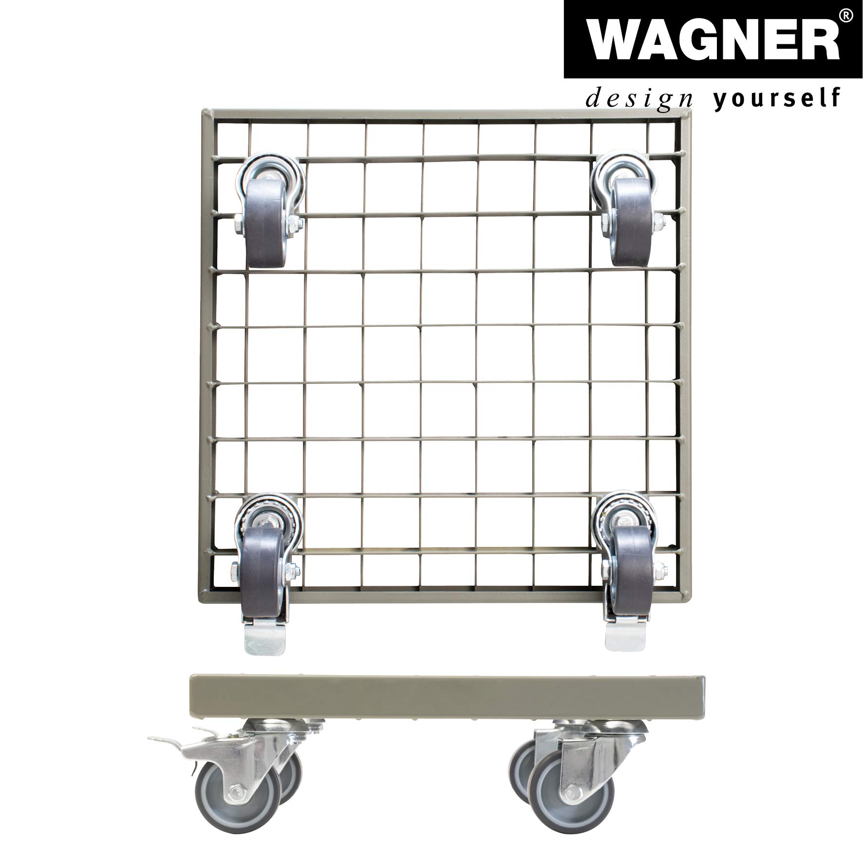 WAGNER Plantentrolley WPC 29 X 7,5 Cm I Planten & Bloementrolley Voor Binnen Buiten Containertrolley Van Fsc Houtvezelcomposiet Taupe 2 Remmen Draagvermogen 100 Kg 20053601 689977593