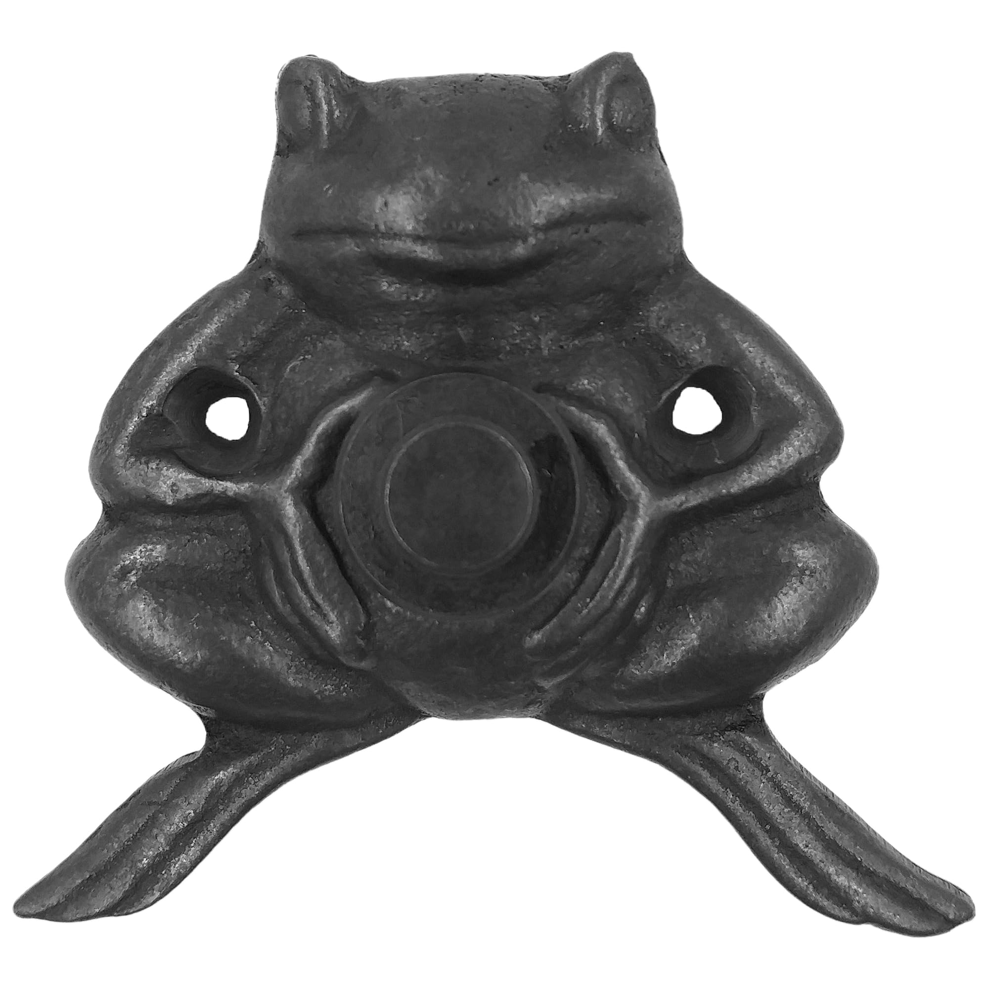 Anatolica Black Oxide Brass Frog Doorbell Button,Wired Wall-Mounted Door Bell Push,Antique Vintage Decorative Entry Door Hardware (Black Oxide)