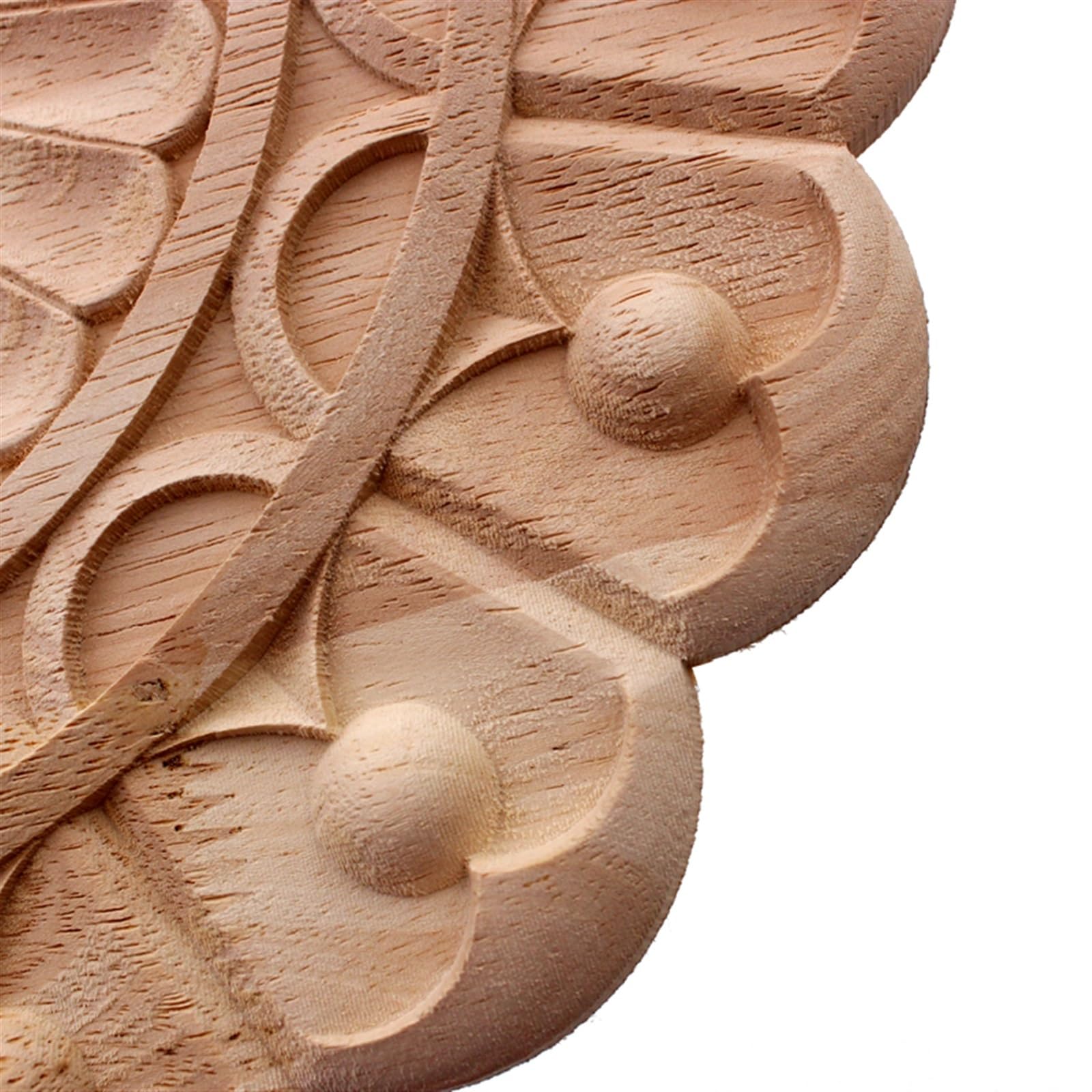 Rzeźbione drewniane nakładki narożne, Rzeźbiona w drewnie aplikacja nakładka na meble szafa dekoracja szuflady szafki wiele rozmiarów(20cm/7.9inch)