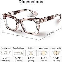 Vista 27 de VISOONE Cat Eye Blue Light Blocking Glasses TR90 Anti-glare Women Calida
