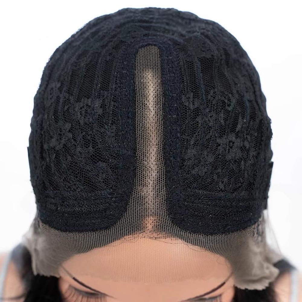 Haarpflege 26 Zoll Lange Gerade Spitze-Front-Perücke Mit Pony-Haar Ombre Schwarz Blonde Highlight Cosplay-Perücken Für Frauen(5)