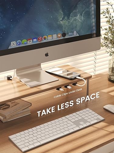 Miniatura 8 de Clips magnéticos organizadores de cables, paquete de 8 para escritorio, mesita de noche y pared, clips de gestión de cables y soportes de cables