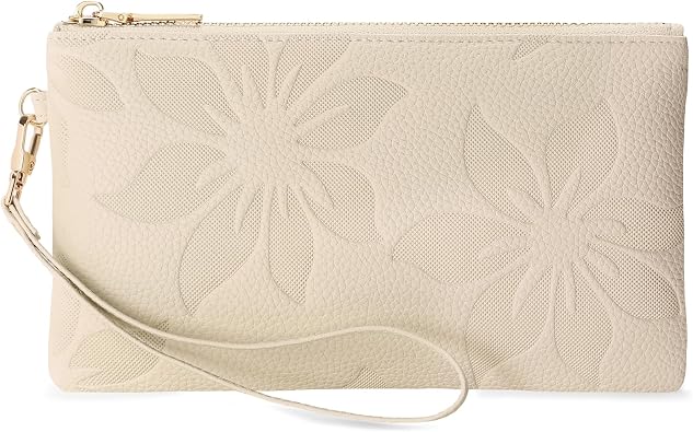SENDEFN Wristlet Purses for Women RFID Blocking Cell Phone Clutch Wallet Leather Card Holder with Wrist Strap