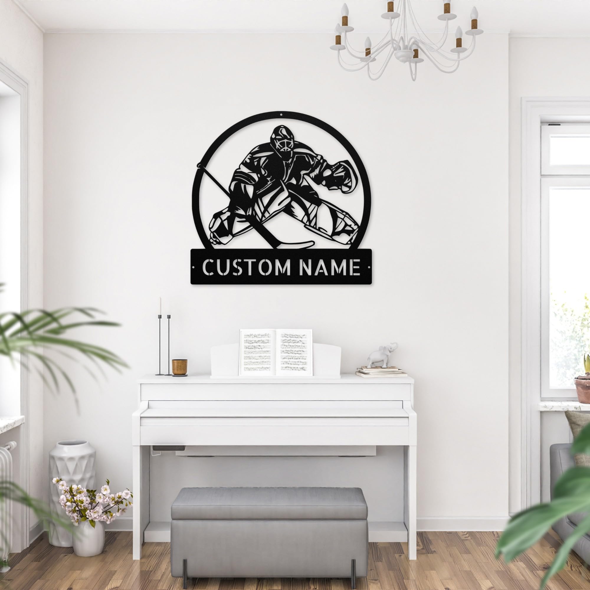 Custom Hockey Goalie Metal Sign - Personalized Sports Decor, Unique Hockey Gift for Goalie Fans, Custom Wall Art for Home, Game Room or Rink, Perfect for Hockey Lovers and Athletes